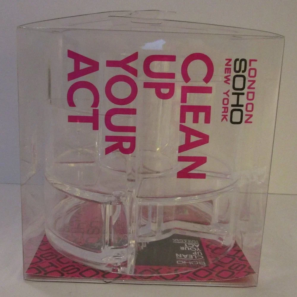 new acrylic makeup organizer bin